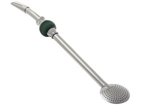 Bomba de Chimarrão Ilex em Inox com Rosca e Pedra Ágata Verde 25cm - Tramontina Bomba de Chimarrão Ilex em Inox com Rosca e Pedra Ágata Verde 25cm - Tramontina