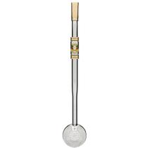 Bomba de Chimarrão Inox 25cm Mil Furos Brasão Bojo Rosca Escovinha Bortonaggio Bomba de Chimarrão Inox 25cm Mil Furos Brasão Bojo Rosca Escovinha Bortonaggio