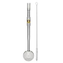 Bomba de Chimarrão Inox Anel Rosca 24cm Mil Furos Brasão RS Bortonaggio Bomba de Chimarrão Inox Anel Rosca 24cm Mil Furos Brasão RS Bortonaggio