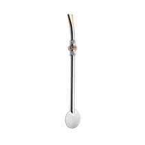 Bomba De Chimarrão Mate Cuia 23cm Aço Niquelado Com Anel - 231 Taumer Bomba De Chimarrão Mate Cuia 23cm Aço Niquelado Com Anel - 231 Taumer