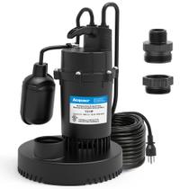 Bomba de depósito Acquaer 1/3 HP 3040 GPH Submersível de Água Limpa/Suja Bomba de depósito Acquaer 1/3 HP 3040 GPH Submersível de Água Limpa/Suja