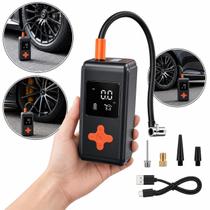 Bomba De Encher Pneu Elétrica 1800W 5 Bicos Compressor Portátil Premium Profissional Carro Bike Moto