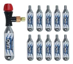 Bomba de encher pneus com 10 cilindros co2 16g bike ou moto com rosca 3/8 - Leao Modelismo