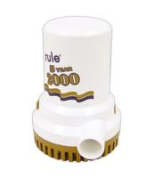 Bomba de esgoto Rule 2000 GPH Gold Series com garantia de 5 anos