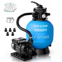Bomba de Filtro de Areia FOTING 12pol 1/2HP Timer 3000GPH