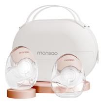 Bomba de leite MONSAO Wearable Electric 3 modos, pacote com 2 unidades, rosa Bomba de leite MONSAO Wearable Electric 3 modos, pacote com 2 unidades, rosa