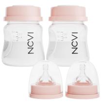 Bomba de leite NCVI para mamadeiras NCVI 8782/8780-2 140 mL, pacote com 2