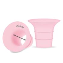 Bomba de mama Maymom 19 mm com inserção de flange rosa compatível com 24 mm