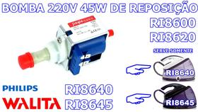 Bomba de reposição 45w 220v para ferro perfectcare modelos ri8600 ri8620 ri8640 ri8645