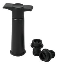 Bomba De Vacuo Dynasty Aço Inox Com Duas Tampas Pretas Preto Bomba De Vacuo Dynasty Aço Inox Com Duas Tampas Pretas Preto