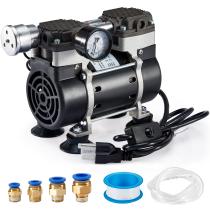 Bomba de vácuo ScitoLab 50 L/min com interruptor, sem óleo, 4 conectores Bomba de vácuo ScitoLab 50 L/min com interruptor, sem óleo, 4 conectores