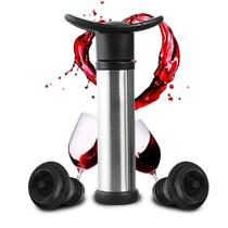 Bomba de Vinho a Vácuo Inox 2 Rolhas de Silicone Bomba de Vinho a Vácuo Inox 2 Rolhas de Silicone