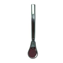 Bomba ferro 14 cm prata tchê matte para tereré