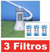 Bomba Filtrante Intex 2006 LH 110v com 3 cartuchos refil filtro (2 + 1)