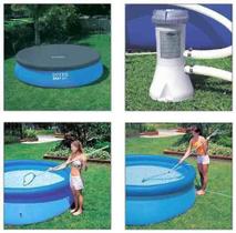 BOMBA FILTRANTE INTEX 2006 LH 110v + KIT DE LIMPEZA + CAPA INTEX 3,05 M INFLÁVEL