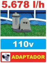 Bomba Filtrante Piscina Intex 5678 LH 110v 28635 + PAR DE ADAPTADORES B