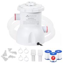 Bomba Filtro 1250l-h Para Piscina Inflável E Estrutural + 2 Cartuchos Refil Vg Plus 110v