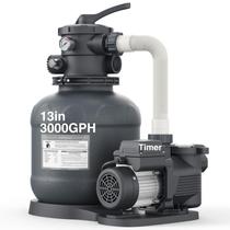 Bomba Filtro de Areia para Piscina Vidapool 13 pol 2/3 HP 3000 GPH com Timer Bomba Filtro de Areia para Piscina Vidapool 13 pol 2/3 HP 3000 GPH com Timer