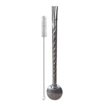 Bomba INOX para Chimarrão com Tubo Torcido Bojo Desmontável Bomba INOX para Chimarrão com Tubo Torcido Bojo Desmontável