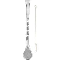 Bomba Inox para Chimarrão Mate Tererê Bojo Pera 19cm Mil Furos com Rosca Bomba Inox para Chimarrão Mate Tererê Bojo Pera 19cm Mil Furos com Rosca