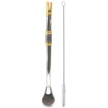 Bomba Para Mate Chimarrão ou Terere 24cm Inox Ouro 18k Pera Bomba Para Mate Chimarrão ou Terere 24cm Inox Ouro 18k Pera