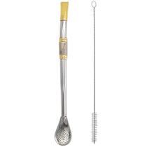 Bomba Para Mate Chimarrão ou Terere 24cm Inox Ouro 18k Pera Violão Bomba Para Mate Chimarrão ou Terere 24cm Inox Ouro 18k Pera Violão