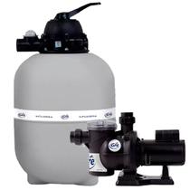 Bomba para Piscina 1,25 CV Bivolt com Filtro GRE 700 1,5CV até 112.000L FLUIDRA