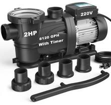 Bomba para Piscina Vidapool 2 HP 8120 GPH com Timer 220 V Bomba para Piscina Vidapool 2 HP 8120 GPH com Timer 220 V