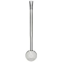 Bomba para Tomar Chimarrão Mil Furos de Mate Inox Bortonaggio 23,5cm Lisa Bojo Removível