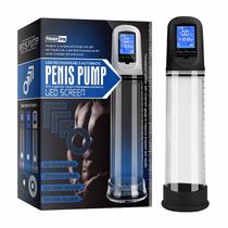 Bomba Peniana Elétrica Potente Painel LED PREMIUM Display Digital Aumento Pau pump6460 Pênis Recarregável USB Masturbador Masculino - PenisPump