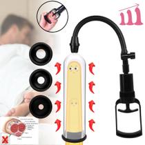 Bomba Peniana Manual A Vácuo Anel Peniano Com Gel Pika Turbo Prolongador de Ereção Retardante De Ejaculação Masculino Kit Pra Homens - Sexy Import