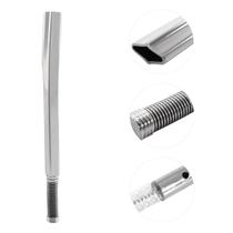 Bomba Quadrada 19cm Desmontável Para Tomar Chimarrão Tererê Mate Em Aço Inox Cromado Filtro Com Mola