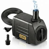 Bomba Submersa 1000Lh com Controle de Vazão Lago Aquário Fonte Cascata Água Doce 220V