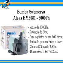 Bomba Submersa 3000 L/h Hm-6081 110v