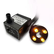 Bomba Submersa com LED Colorido, Branco e Amarelo Bivolt Motor Bombinha para Fonte de Água Aquário Bebedouro Pet Bomba Submersa com LED Colorido, Branco e Amarelo Bivolt Motor Bombinha para Fonte de Água Aquário Bebedouro Pet