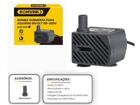 Bomba submersa para aquario 2w bivolt 110v-220v bom-8701