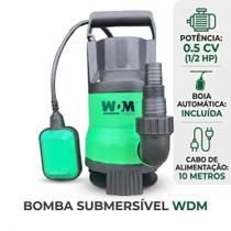 Bomba Submersível com Boia Wdm 0,5cv Drenagem Caixa Dagua 127V