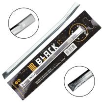 Bomba Tereré Black Erva Lisa Com Corte Inox Premium