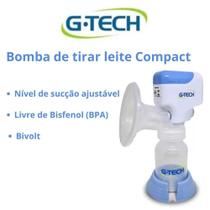 Bomba tira leite materno elétrica compact g-tech bivolt