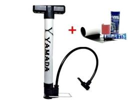 Bomba Yamada 30cm Encher Pneu Bike E Moto + Remendo Vipal