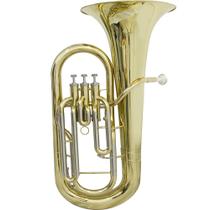 Bombardino Euphonium 3 Pistos EP 200 Laqueado Dourado com Case New York Bombardino Euphonium 3 Pistos EP 200 Laqueado Dourado com Case New York