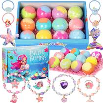 Bombas de banho Lisotera Girls Mermaid Princess com joias, 12 unidades