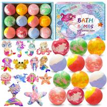 Bombas de banho Santrela Kids com Surprise Inside 12 unidades com sereia Bombas de banho Santrela Kids com Surprise Inside 12 unidades com sereia