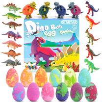 Bombas de banho STARYAR, pacote com 16 dinossauros orgânicos com brinquedos surpresa