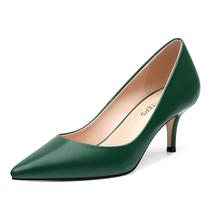 Bombas MOVINSTEPS, verde escuro, fosco, bico fechado, salto baixo Bombas MOVINSTEPS, verde escuro, fosco, bico fechado, salto baixo