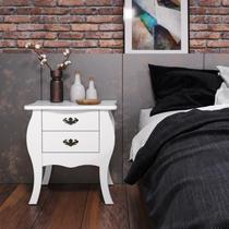 Bombê / Mesa de cabeceira PR Cor Branco Acetinado Bombê / Mesa de cabeceira PR Cor Branco Acetinado