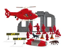 Bombeiro boneco brinquedo soldadinho plastico viatura resgate bombeiros