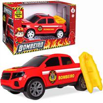 Bombeiro Pick-Up Carrinho De Resgate Caminhonete De Brinquedo Vermelha 0039 - Samba Toys