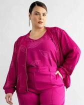 Bomber com ziper metalico