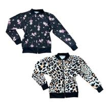 Bomber Infantil Mini Blogueira Casaco Kit 2 Jaqueta Novidade Bomber Infantil Mini Blogueira Casaco Kit 2 Jaqueta Novidade